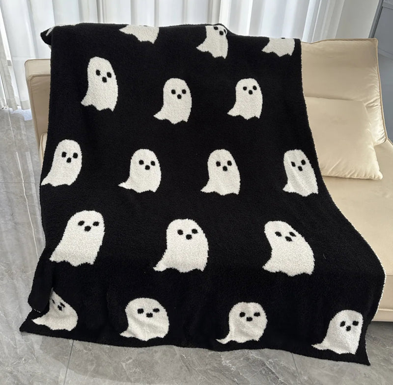 **PRE-ORDER** Feather Knitted Ghost Throws & Ghost pillows