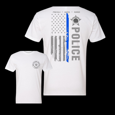 Police-Large Design Back Tee - We Stand Watch