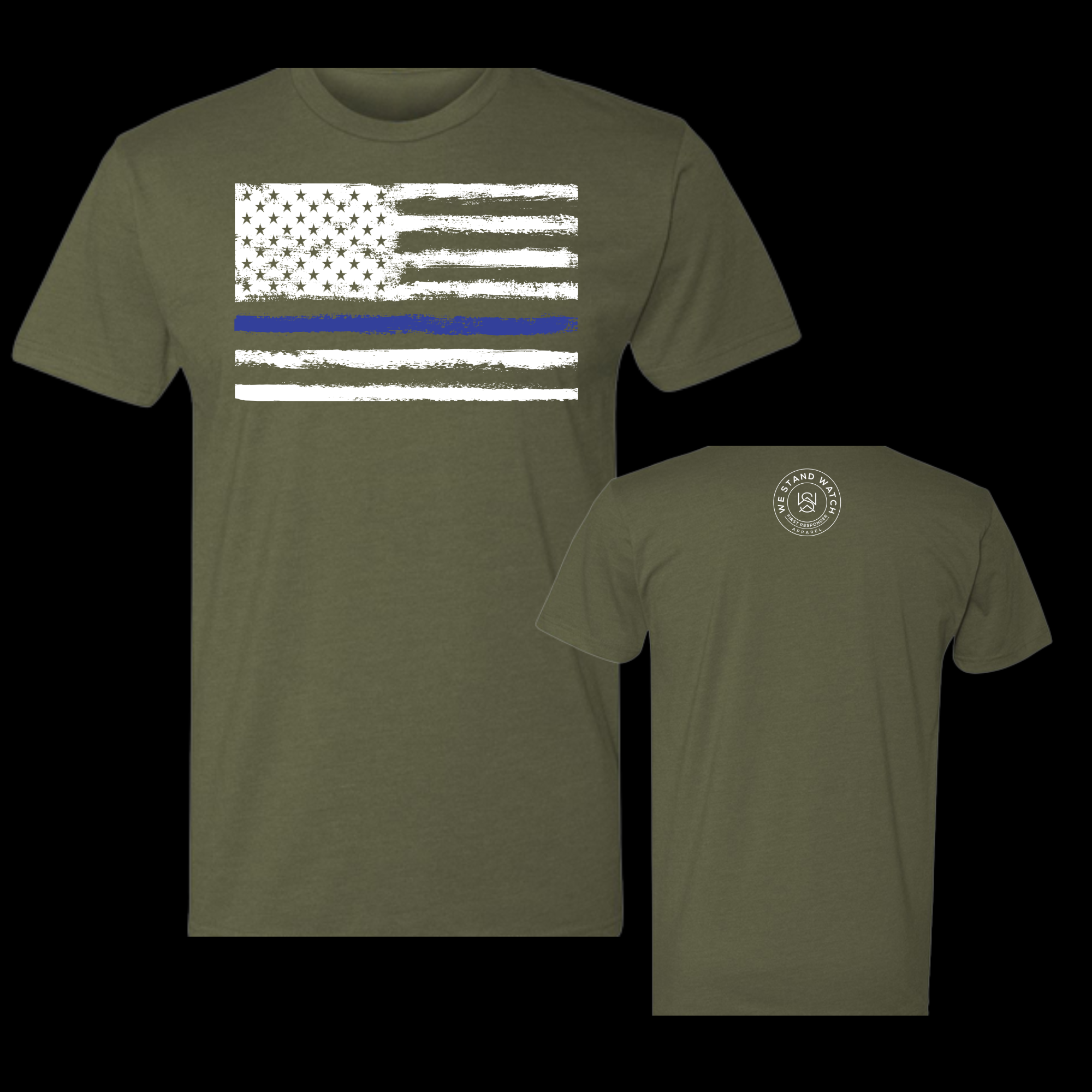 Blue Line White Flag - We Stand Watch