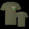 Military White Simplistic Heart Green - We Stand Watch