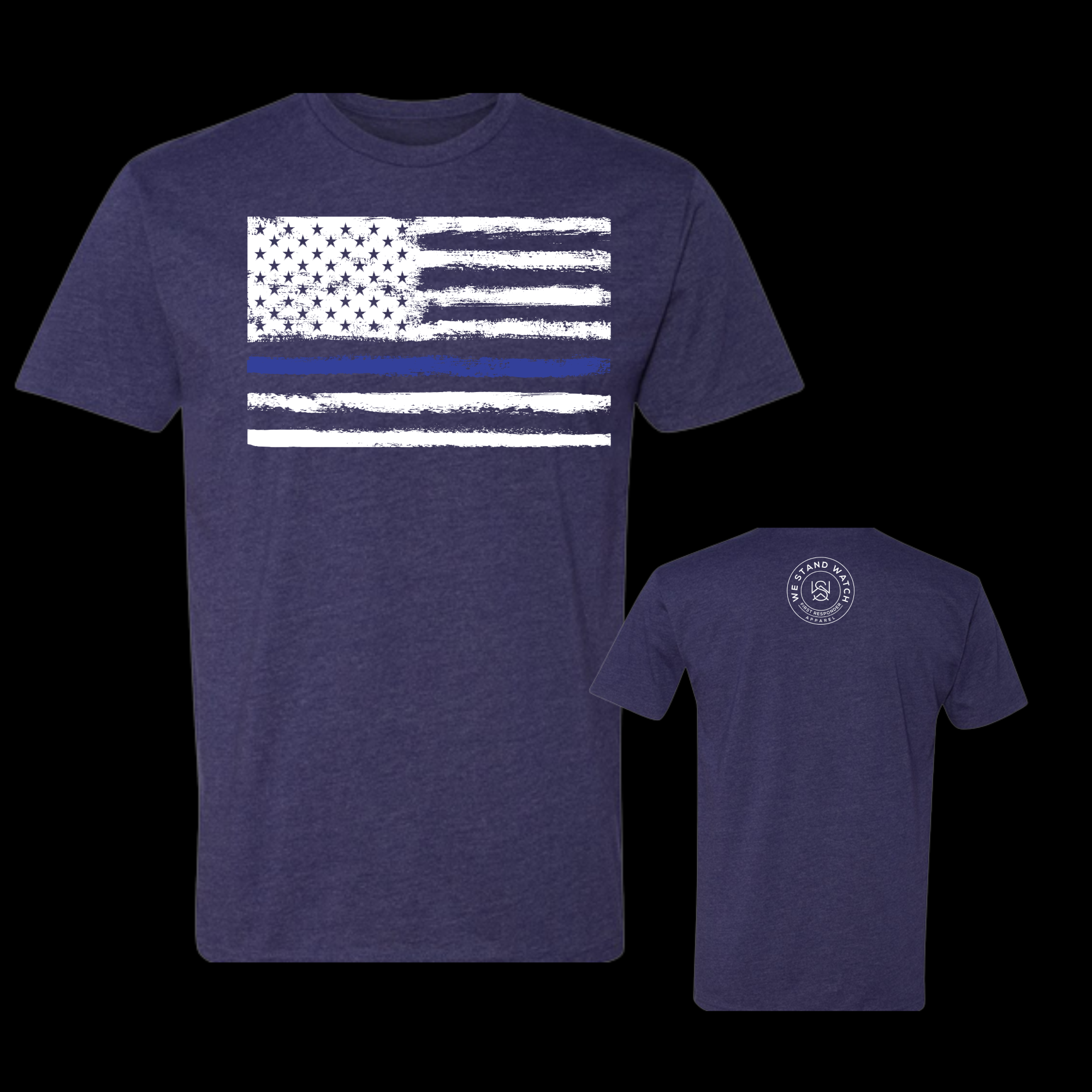 Blue Line White Flag - We Stand Watch