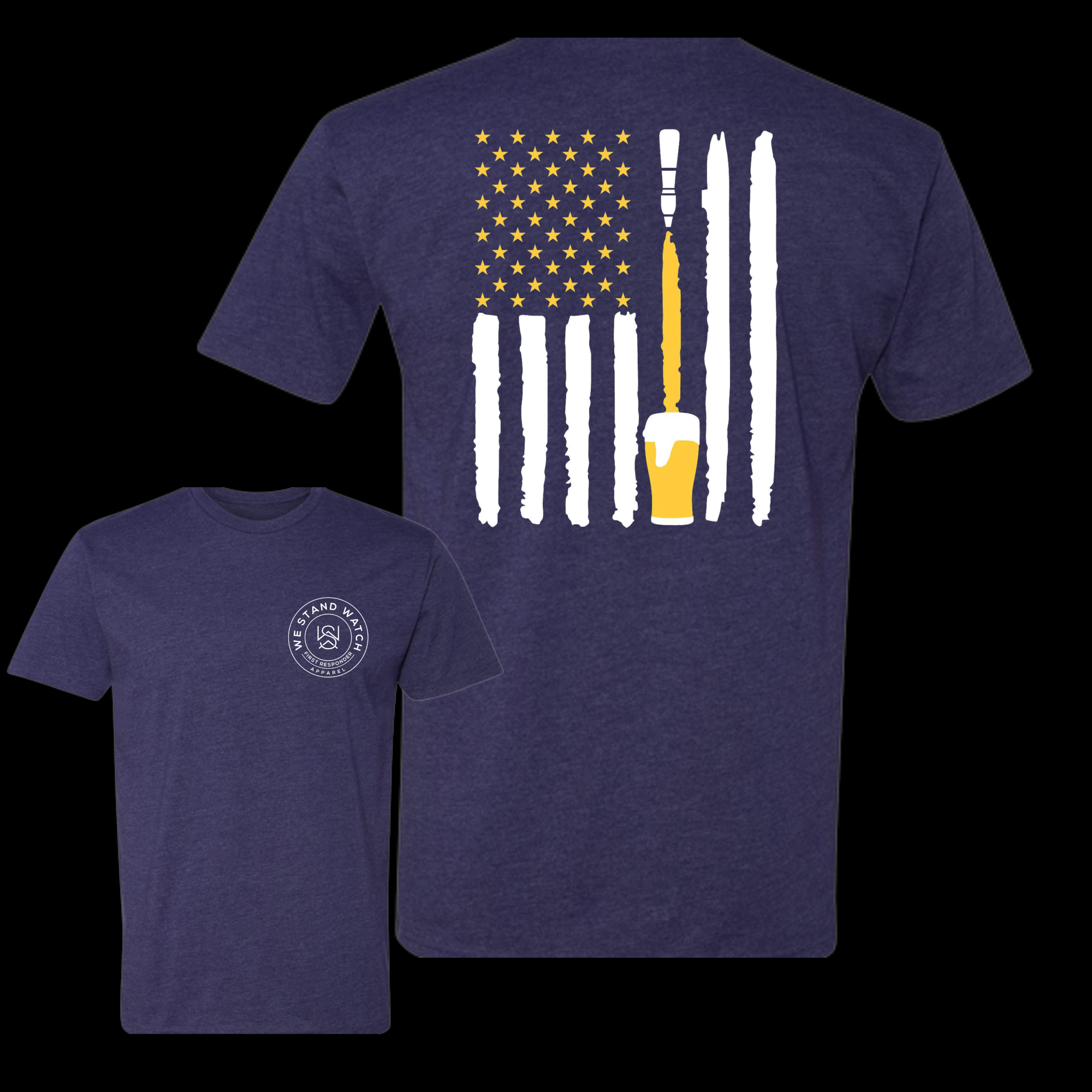 Keg Flag Back (White) - We Stand Watch