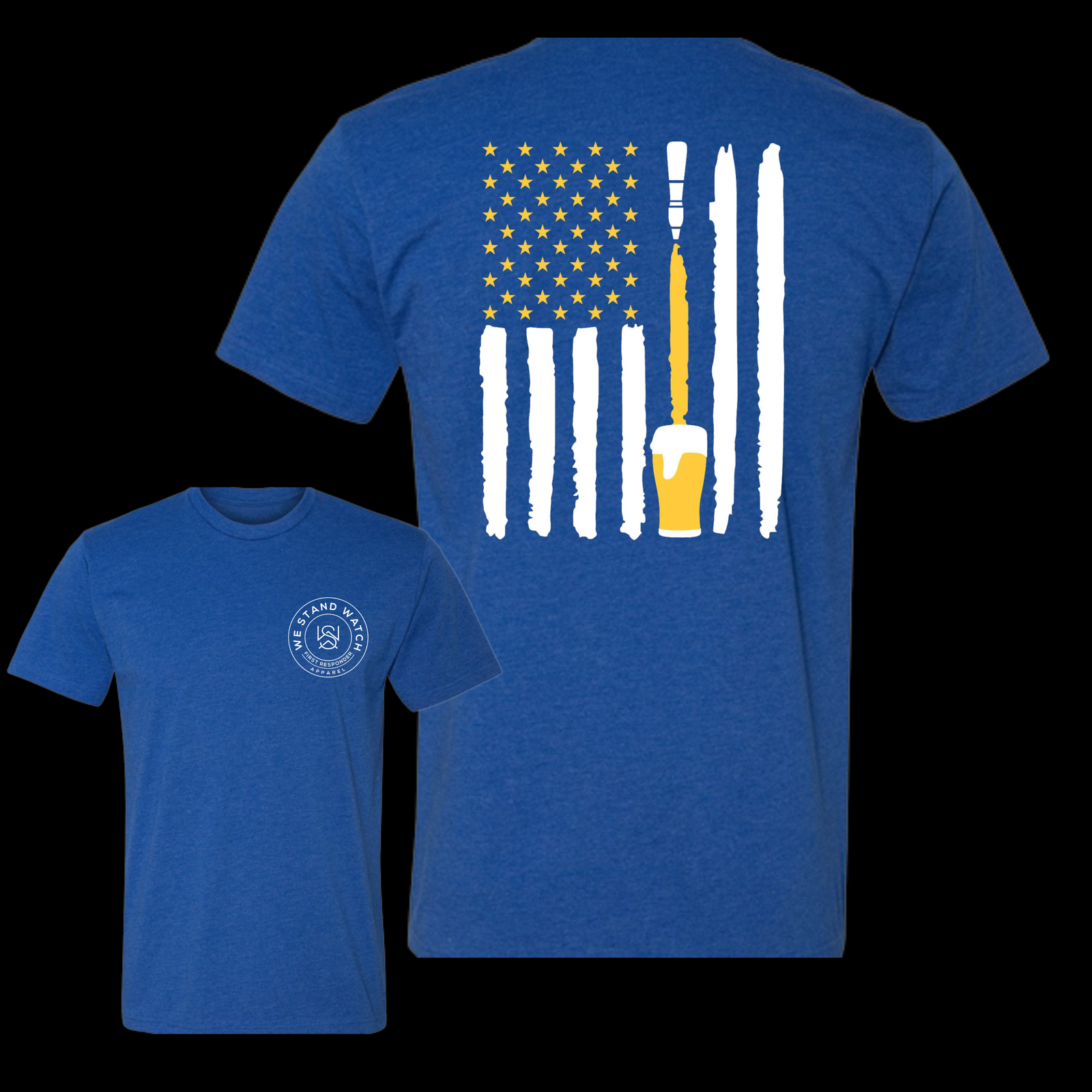 Keg Flag Back (White) - We Stand Watch